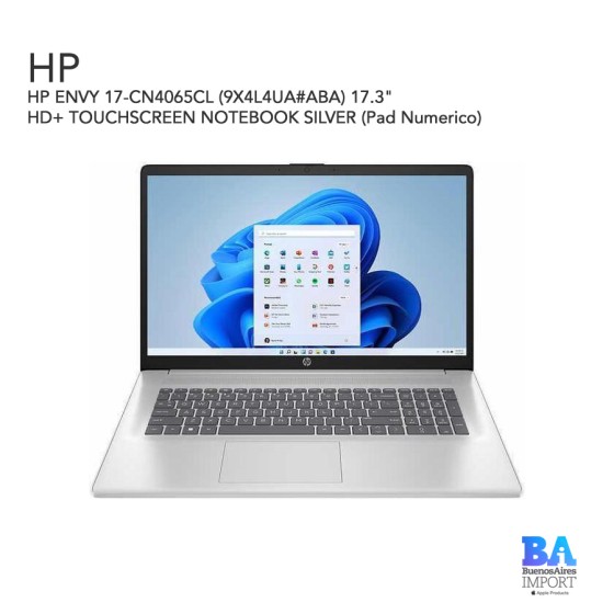 HP ENVY 17-CN4065CL (9X4L4UA) 17.3" HD+ TOUCHSCREEN NOTEBOOK SILVER (Pad...