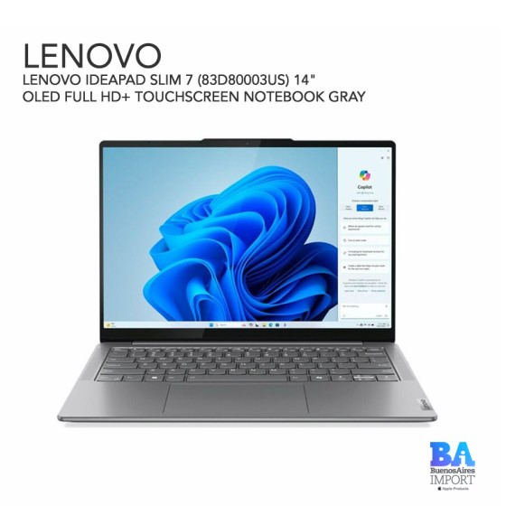 LENOVO IDEAPAD SLIM 7 (83D80003US) 14" OLED FULL HD+ TOUCHSCREEN NOTEBOOK GRAY