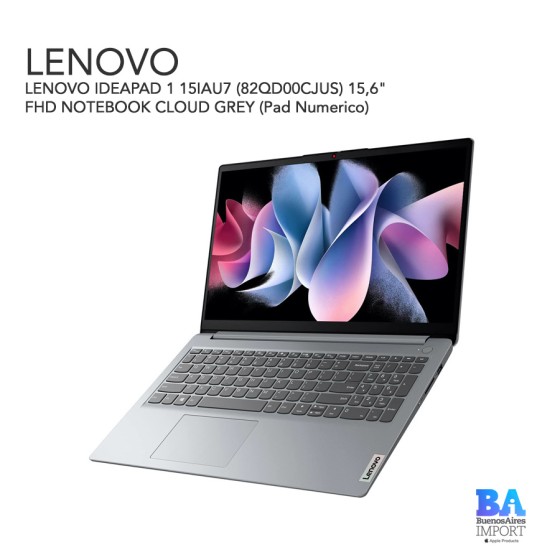 LENOVO IDEAPAD 1 15IAU7 (82QD00CJUS) 15,6" FHD NOTEBOOK CLOUD GREY (Pad...