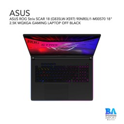 ASUS ROG Strix SCAR 18 (G835LW-XS97) 90NR0LI1-M00570 18" 2.5K WQXGA GAMING LAPTOP OFF BLACK