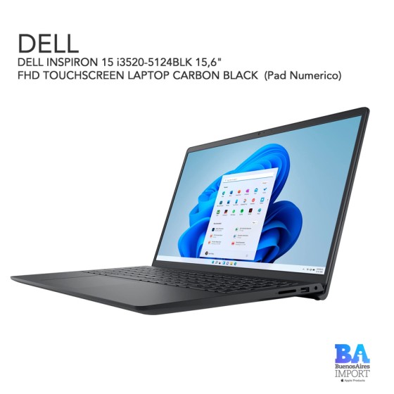 DELL INSPIRON 15 i3520-5124BLK 15,6" FHD TOUCHSCREEN LAPTOP CARBON BLACK...