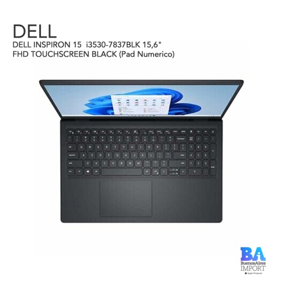 DELL INSPIRON 15  i3530-7837BLK 15,6" FHD TOUCHSCREEN BLACK (Pad Numerico)