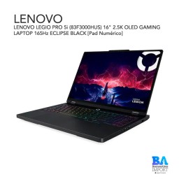 LENOVO LEGIO PRO 5i (83F3000HUS) 16" 2.5K OLED GAMING LAPTOP 165Hz ECLIPSE BLACK [Pad Numérico]