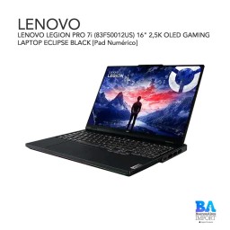 LENOVO LEGION PRO 7i (83F50012US) 16" 2,5K OLED GAMING LAPTOP ECLIPSE BLACK [Pad Numérico]