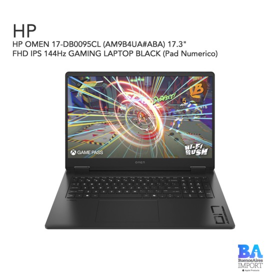 HP OMEN 17-DB0095CL (AM9B4UA) 17.3" FHD IPS 144Hz GAMING LAPTOP BLACK (Pad...