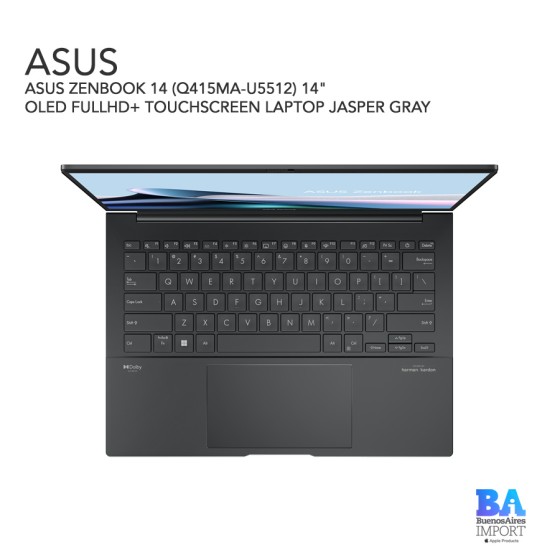 ASUS ZENBOOK 14 (Q415MA-U5512) 14" OLED FULLHD+ TOUCHSCREEN LAPTOP JASPER GRAY