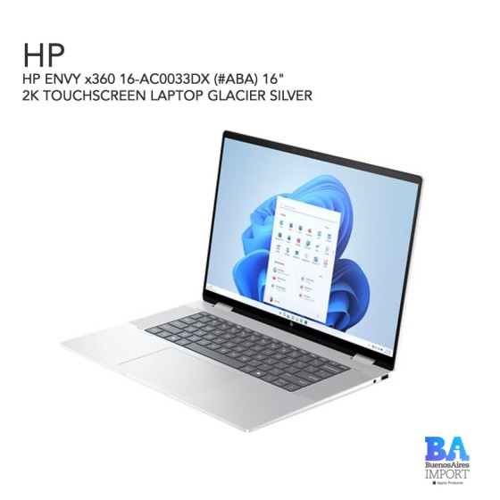 HP ENVY x360 16-AC0033DX 16" 2K TOUCHSCREEN LAPTOP GLACIER SILVER