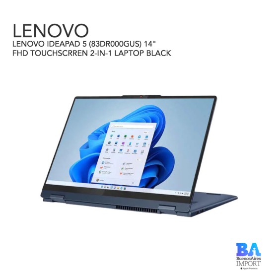 LENOVO IDEAPAD 5 (83DR000GUS) 14" FHD TOUCHSCRREN 2-IN-1 LAPTOP BLACK