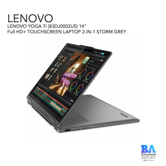 LENOVO YOGA 7i (83DJ0002US) 14" Full HD+ TOUCHSCREEN LAPTOP 2-IN-1 STORM GREY