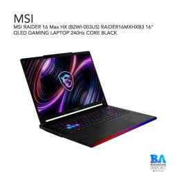 MSI RAIDER 16 Max HX (B2WI-003US) RAIDER16MXHXB3 16" OLED GAMING LAPTOP 240Hz  CORE BLACK