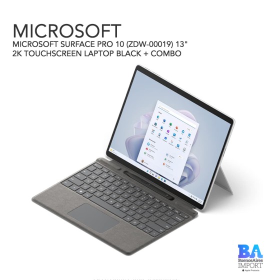 MICROSOFT SURFACE PRO 10 (ZDW-00019) 13" 2K TOUCHSCREEN LAPTOP BLACK + COMBO