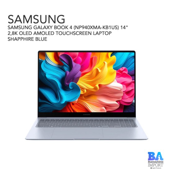 SAMSUNG GALAXY BOOK 4 (NP940XMA-KB1US) 14" 2,8K OLED AMOLED TOUCHSCREEN...