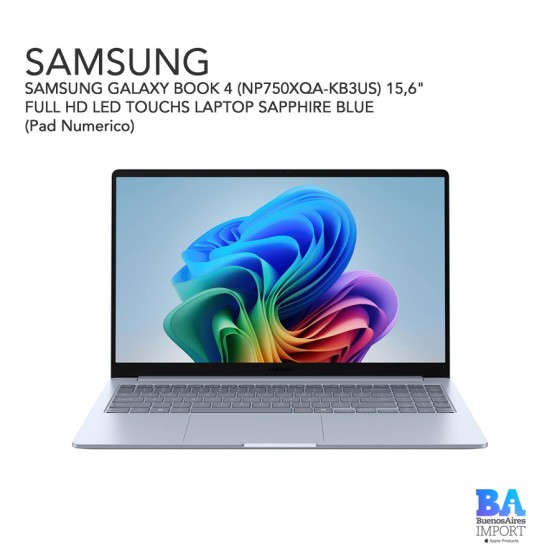 SAMSUNG GALAXY BOOK 4 (NP750XQA-KB3US) 15,6" FULL HD LED TOUCHS LAPTOP...