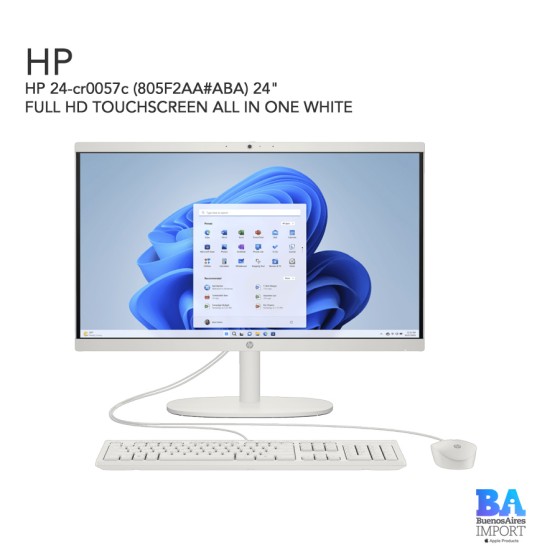 HP 24-cr0057c (805F2AA) 24" FULL HD TOUCHSCREEN ALL IN ONE WHITE