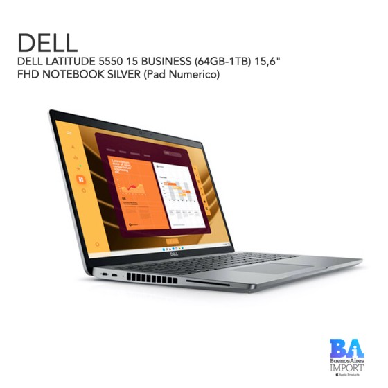 DELL LATITUDE 5550 15 BUSINESS (64GB-1TB) 15,6" FHD NOTEBOOK SILVER (Pad...