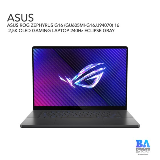 ASUS ROG ZEPHYRUS G16 (GU605MI-G16.U94070) 16" 2,5K OLED GAMING LAPTOP 240Hz...