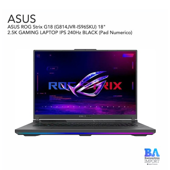 ASUS ROG Strix G18 (G814JVR-IS96SKU) 18" 2.5K GAMING LAPTOP IPS 240Hz BLACK...