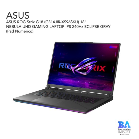 ASUS ROG Strix G18 (G814JIR-XS96SKU) 18" NEBULA UHD GAMING LAPTOP IPS 240Hz...