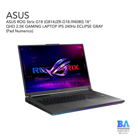 ASUS ROG Strix G18 (G814JZR-G18.I94080) 18" QHD 2.5K GAMING LAPTOP IPS 240Hz...