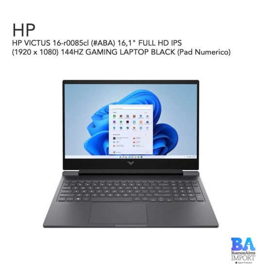 HP VICTUS 16-r0085cl 16,1" FULL HD IPS (1920 x 1080) 144HZ GAMING LAPTOP...