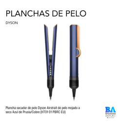 Plancha secador de pelo Dyson Airstrait de pelo mojado a seco Azul de Prusia/Cobre (HT01 01 PBRC EU)