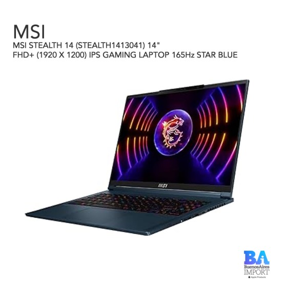 MSI STEALTH 14 (STEALTH1413041) 14" FHD+ (1920 X 1200) IPS GAMING LAPTOP...