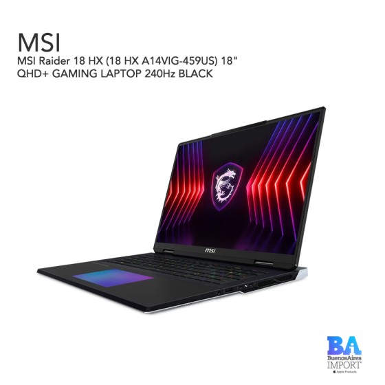 MSI Raider 18 HX (18 HX A14VIG-459US) 18" QHD+ GAMING LAPTOP 240Hz BLACK