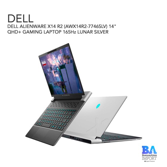 DELL ALIENWARE X14 R2 (AWX14R2-7746SLV) 14" QHD+ GAMING LAPTOP 165Hz LUNAR...