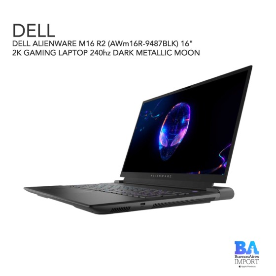 DELL ALIENWARE M16 R2 (AWm16R-9487BLK) 16"  2K GAMING LAPTOP 240hz DARK...