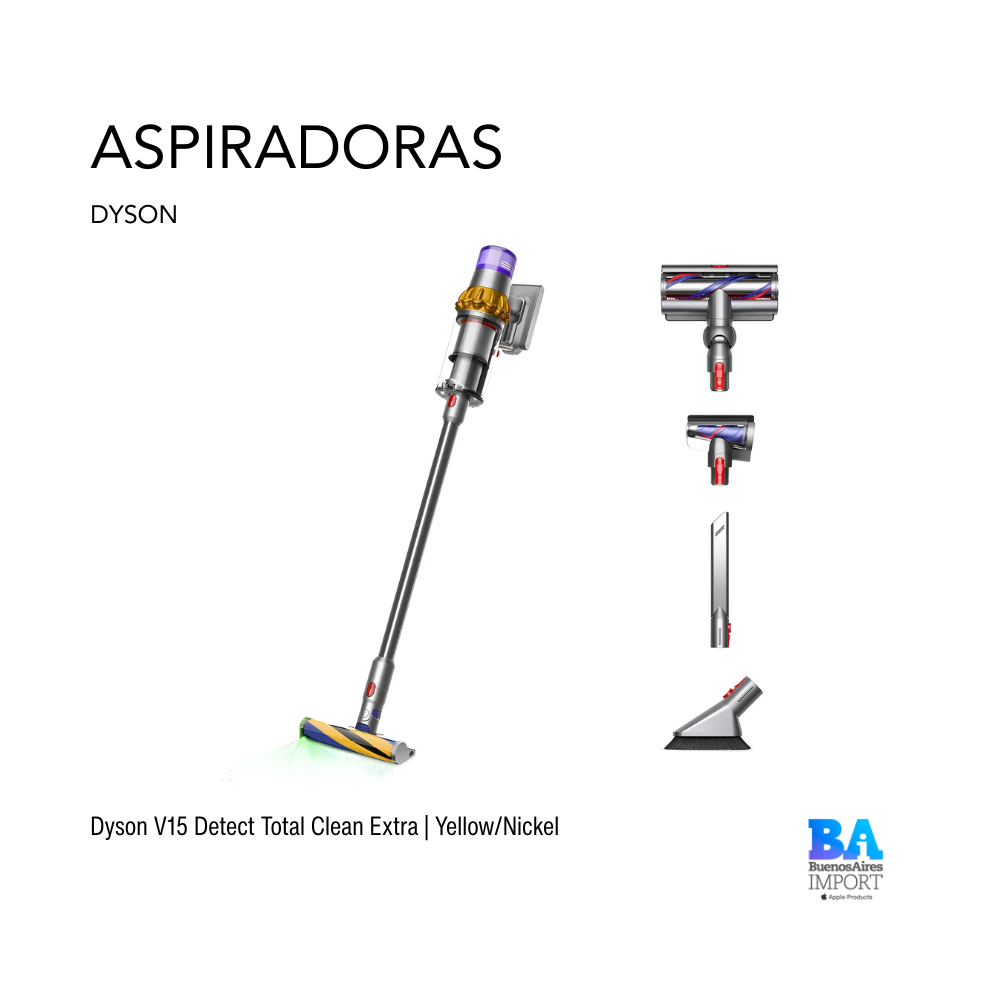 Dyson V15 Detect Total Clean Extra | Yellow/Nickel