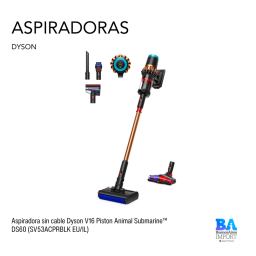 Aspiradora sin cable Dyson V16 Piston Animal Submarine™ DS60 (SV53ACPRBLK EU/IL)
