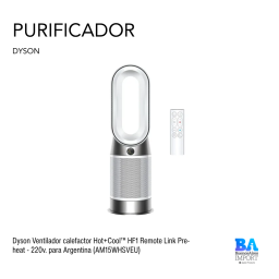 Dyson Ventilador calefactor Hot+Cool™ HF1 Remote Link Pre-heat - 220v. para Argentina (AM15WHSVEU)