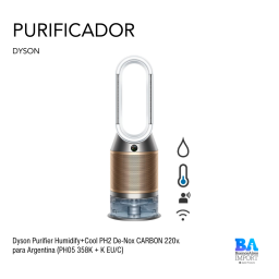Dyson Purifier Humidify+Cool PH2 De-Nox CARBON 220v. para Argentina (PH05 358K + K EU/C)