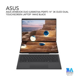ASUS ZENBOOK DUO (UX8407AA-PSX9T) 14" 3K OLED DUAL TOUCHSCREEN LAPTOP 144HZ BLACK