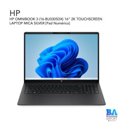 HP OMNIBOOK 3 (16-BU0305DX) 16" 2K TOUCHSCREEN LAPTOP MICA SILVER  [Pad Numérico]