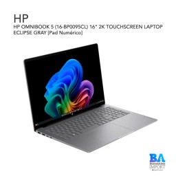HP OMNIBOOK 5 (16-BP0095CL) 16" 2K TOUCHSCREEN LAPTOP ECLIPSE GRAY [Pad Numérico]