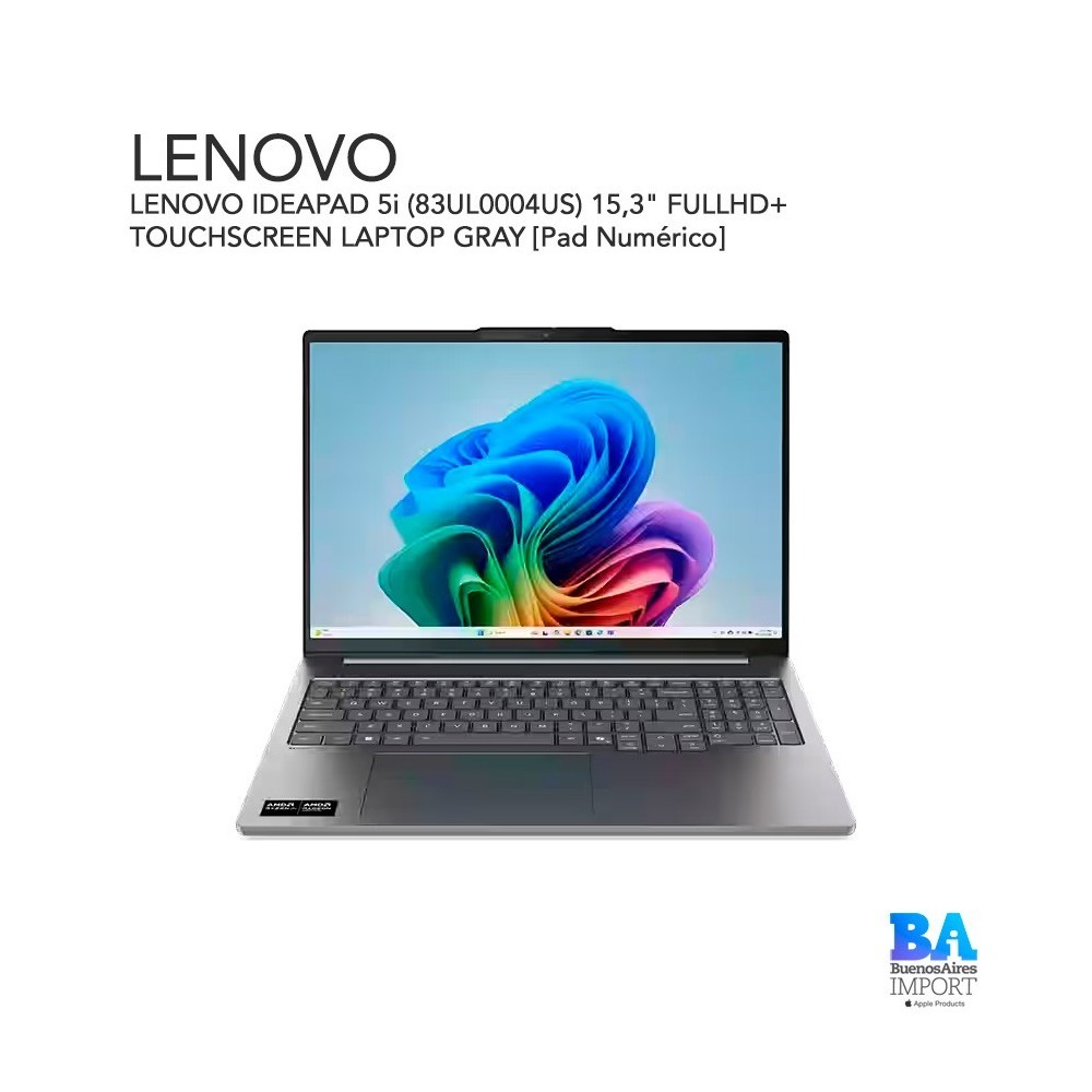 LENOVO IDEAPAD 5i (83UL0004US) 15,3" FULLHD+ TOUCHSCREEN LAPTOP GRAY [Pad Numérico]
