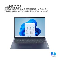 LENOVO IDEAPAD SLIM 5i (83S60042US) 16" FULLHD+ TOUCHSCREEN LAPTOP COSMIC BLUE [Pad Numérico]