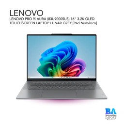 LENOVO PRO 9i AURA (83U90005US) 16" 3.2K OLED TOUCHSCREEN LAPTOP LUNAR GREY [Pad Numérico]
