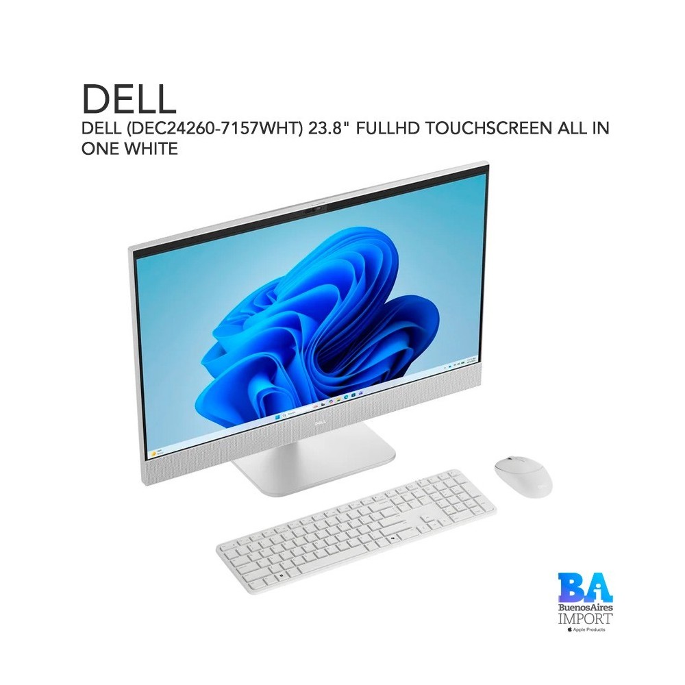 DELL (DEC24260-7157WHT) 23.8" FULLHD TOUCHSCREEN ALL IN ONE WHITE