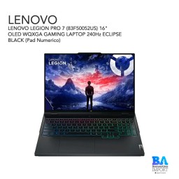 LENOVO LEGION PRO 7 (83F50052US) 16" OLED WQXGA GAMING LAPTOP 240Hz ECLIPSE BLACK (Pad Numerico)