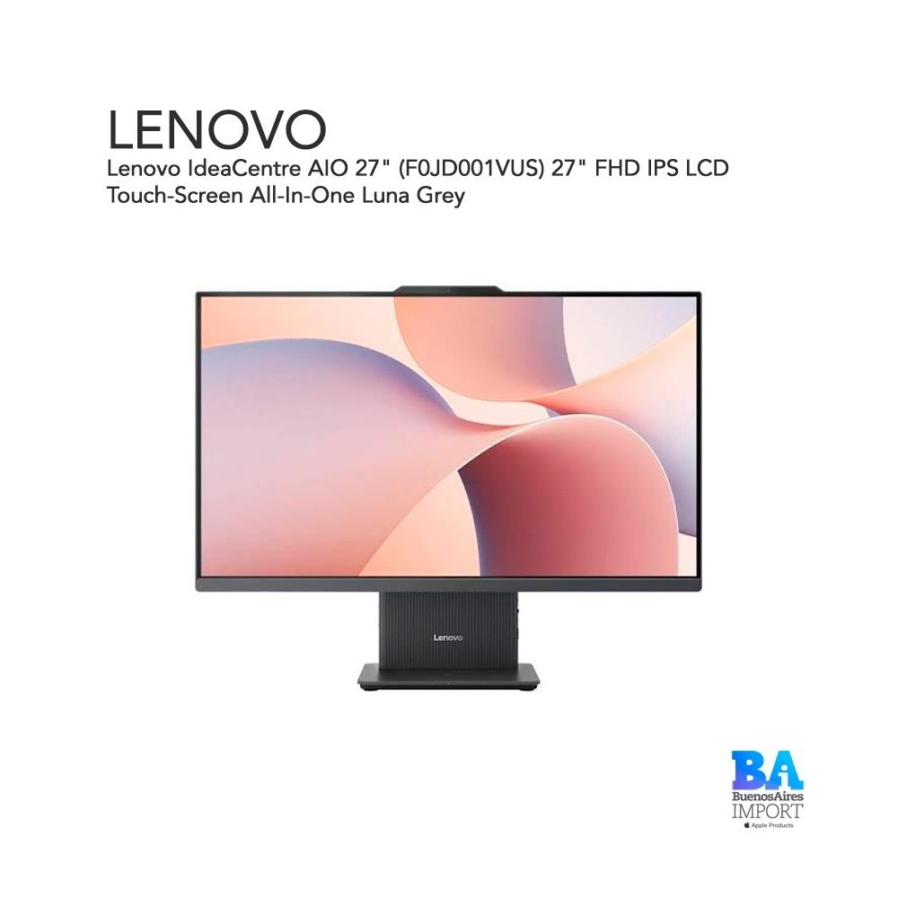 Lenovo IdeaCentre AIO 27" (F0JD001VUS) 27" FHD IPS LCD Touch-Screen All-In-One Luna Grey