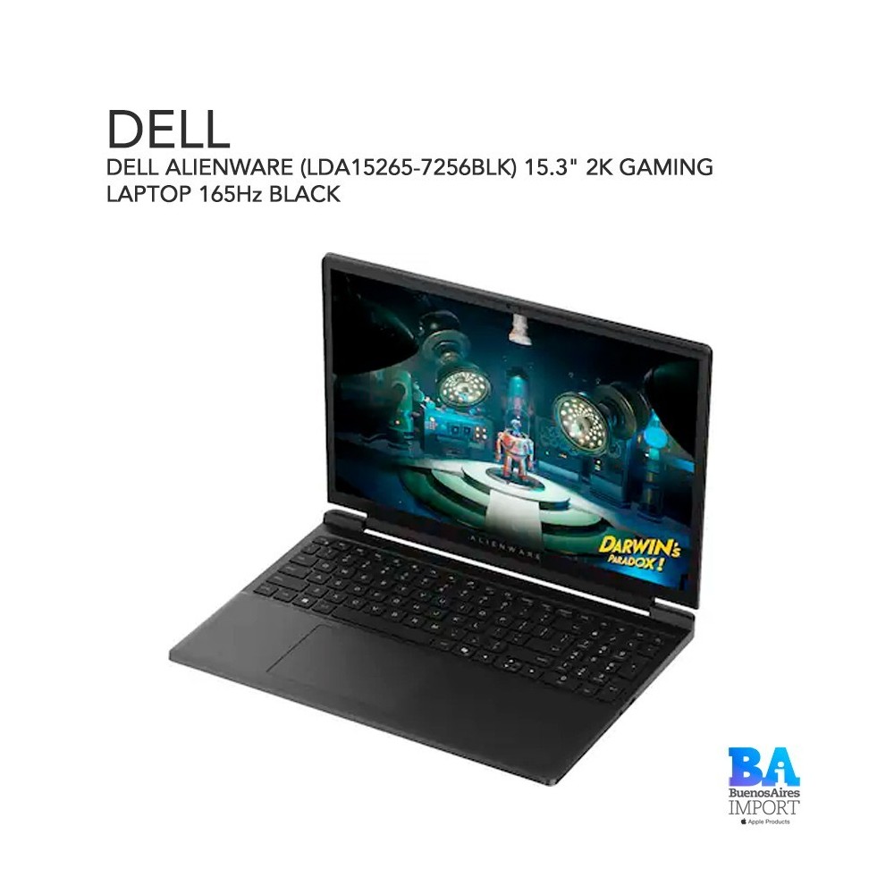 DELL ALIENWARE (LDA15265-7256BLK) 15.3" 2K GAMING LAPTOP 165Hz BLACK