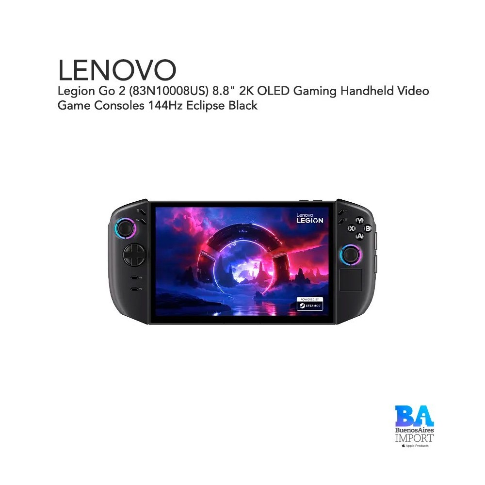Legion Go 2 (83N10008US)  8.8" 2K OLED Gaming Handheld Video Game Consoles 144Hz Eclipse Black