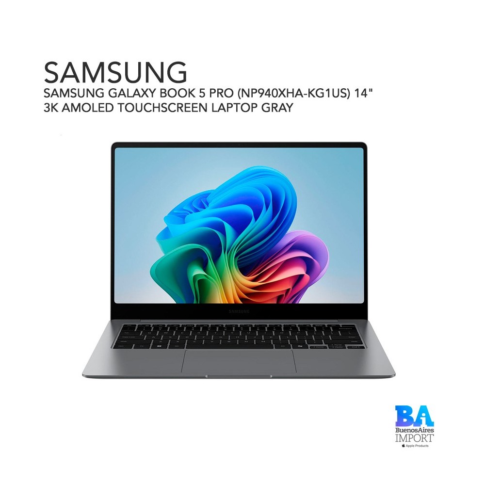 SAMSUNG GALAXY BOOK 5 PRO (NP940XHA-KG1US) 14" 3K AMOLED TOUCHSCREEN LAPTOP GRAY