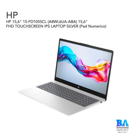 HP 15,6" 15-FD1055CL (A8WL6UA-ABA) 15,6" FHD TOUCHSCREEN IPS LAPTOP SILVER...