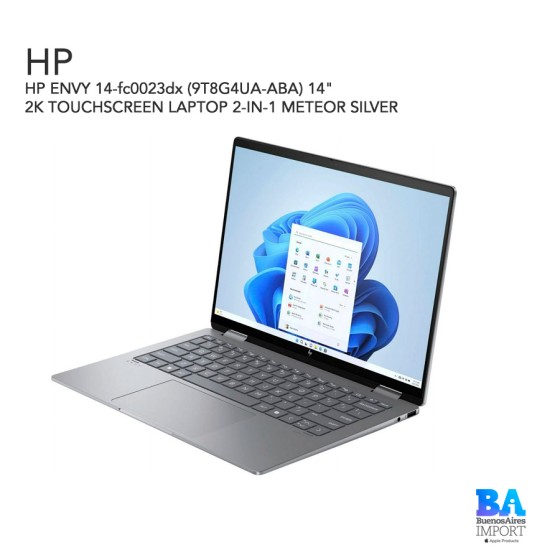 HP ENVY 14-fc0023dx (9T8G4UA-ABA) 14" 2K TOUCHSCREEN LAPTOP 2-IN-1 METEOR SILVER