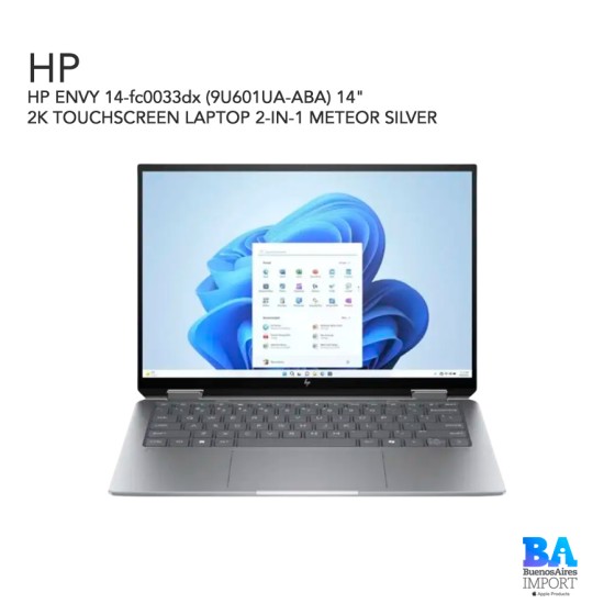 HP ENVY 14-fc0033dx (9U601UA-ABA) 14" 2K TOUCHSCREEN LAPTOP 2-IN-1 METEOR SILVER