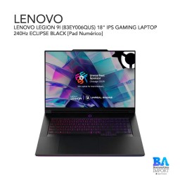 LENOVO LEGION 9I (83EY006QUS) 18" IPS GAMING LAPTOP 240Hz ECLIPSE BLACK [Pad Numérico]
