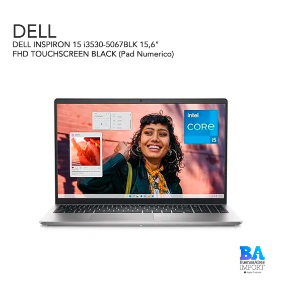 DELL INSPIRON 15 i3530-5067BLK 15,6" FHD TOUCHSCREEN BLACK (Pad Numerico)